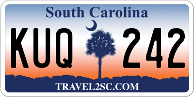 SC license plate KUQ242