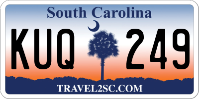 SC license plate KUQ249