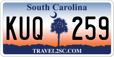 SC license plate KUQ259