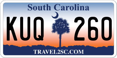 SC license plate KUQ260