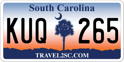 SC license plate KUQ265