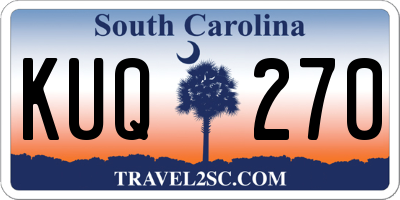 SC license plate KUQ270