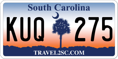 SC license plate KUQ275