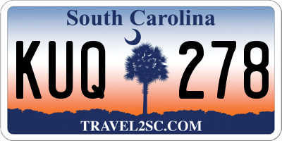 SC license plate KUQ278