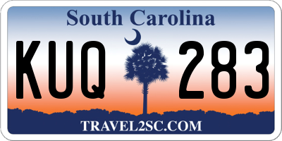 SC license plate KUQ283