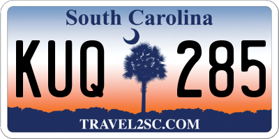 SC license plate KUQ285