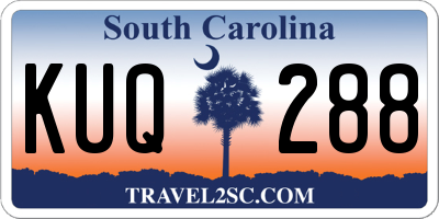 SC license plate KUQ288