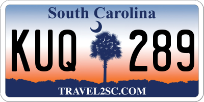 SC license plate KUQ289