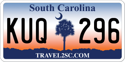 SC license plate KUQ296