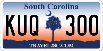 SC license plate KUQ300