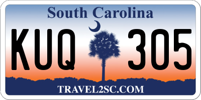 SC license plate KUQ305