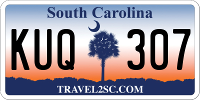 SC license plate KUQ307