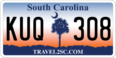 SC license plate KUQ308