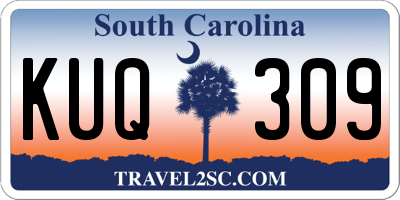 SC license plate KUQ309