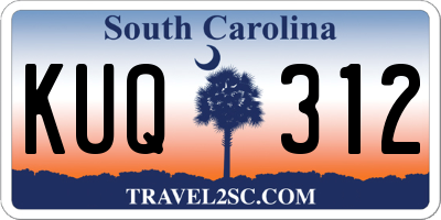 SC license plate KUQ312