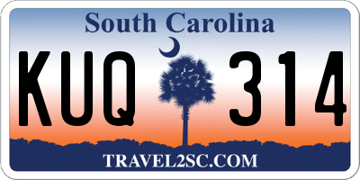 SC license plate KUQ314