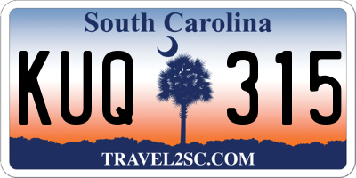 SC license plate KUQ315
