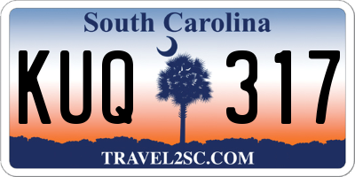 SC license plate KUQ317