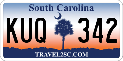 SC license plate KUQ342