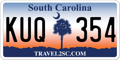 SC license plate KUQ354
