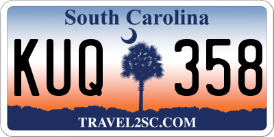 SC license plate KUQ358