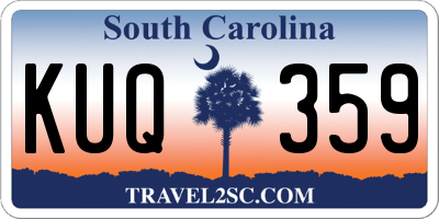 SC license plate KUQ359