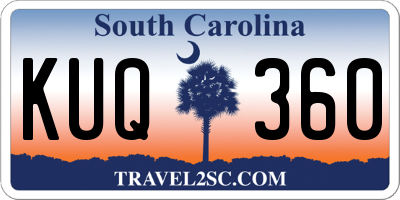 SC license plate KUQ360