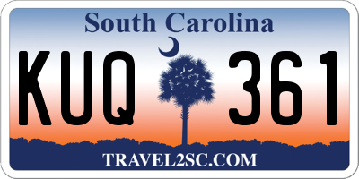SC license plate KUQ361