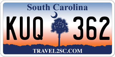 SC license plate KUQ362