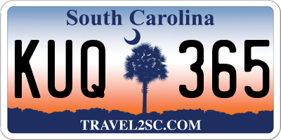SC license plate KUQ365
