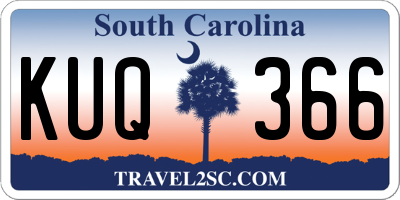 SC license plate KUQ366