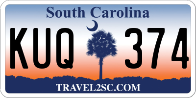 SC license plate KUQ374