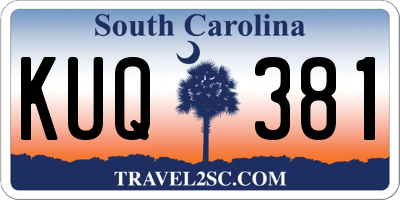 SC license plate KUQ381