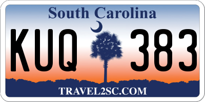 SC license plate KUQ383