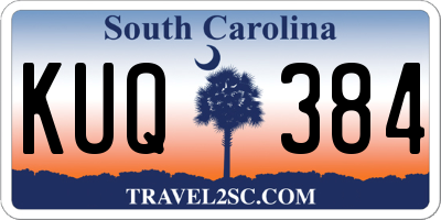 SC license plate KUQ384