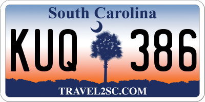 SC license plate KUQ386