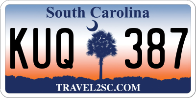 SC license plate KUQ387