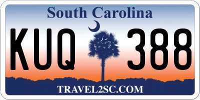 SC license plate KUQ388