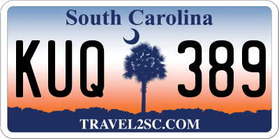 SC license plate KUQ389