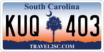 SC license plate KUQ403