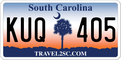 SC license plate KUQ405