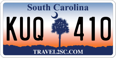 SC license plate KUQ410