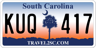 SC license plate KUQ417