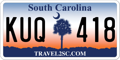 SC license plate KUQ418