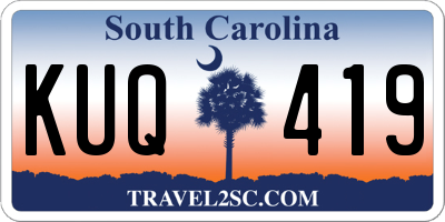 SC license plate KUQ419