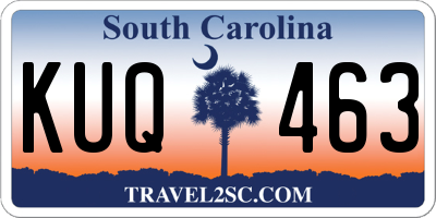 SC license plate KUQ463