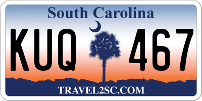 SC license plate KUQ467