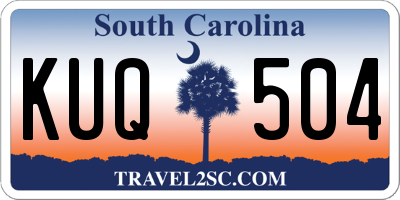 SC license plate KUQ504