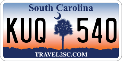 SC license plate KUQ540