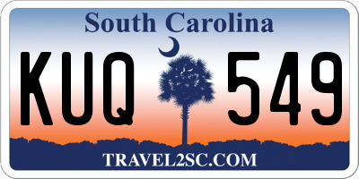 SC license plate KUQ549